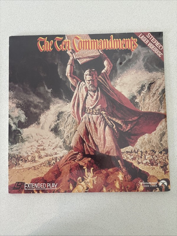 The Ten Commandments: Laserdisc 1956 (1986) Extended Play Heston Brynner SEALED