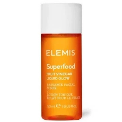 ELEMIS SUPERFOOD FRUIT VINEGAR LIQUID GLOW RADIANCE FACIAL TONER 50ML SEALED