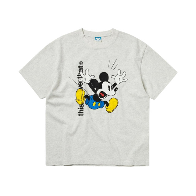 thisisneverthat x Disney Mickey Jumping T-Shirt Light Grey