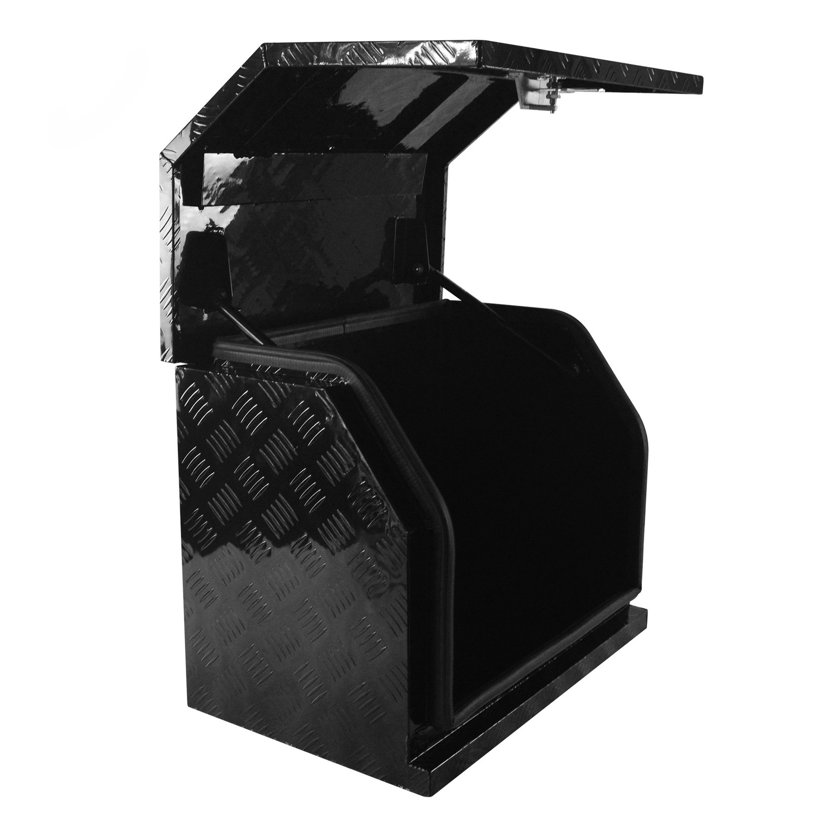 24"x19"x15" Black Aluminium Generator Toolbox Box For Outside/RV/Truck/Trailer