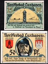 CUXHAVEN 1921 "The Old Man and the Sea" Complete Series German Notgeld
