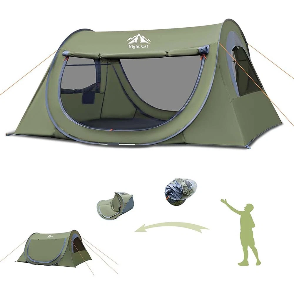 1-2 Person Automatic Tent Camping Hiking Tent Waterproof Trekking Family Tent