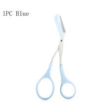 Stainless Steel Eyebrow Trimmer Scissors with Comb for Precise Shaping