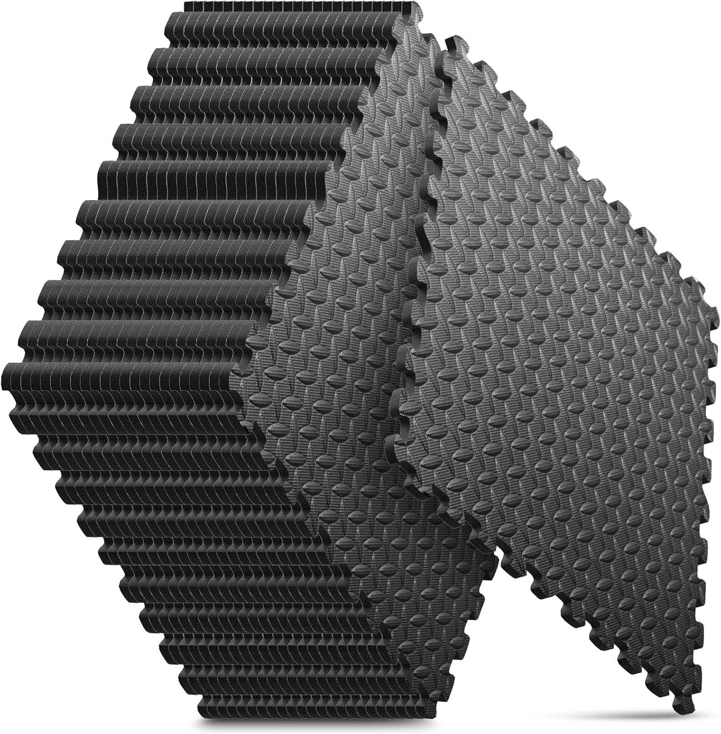 Home Gym Mat, Puzzle Exercise Mat, EVA Interlocking Foam Floor Tiles for Home Wo