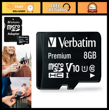 8GB microSDHC Memory Card with Adapter UHS-I V10 Class 10, Full HD 1080p, 80MB/s