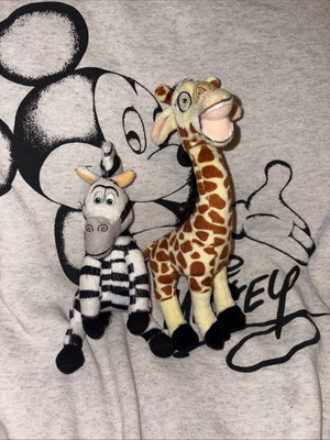 TY Dreamworks Madagascar (2) Small Plush Figures Melman Giraffe and Marty Zebra