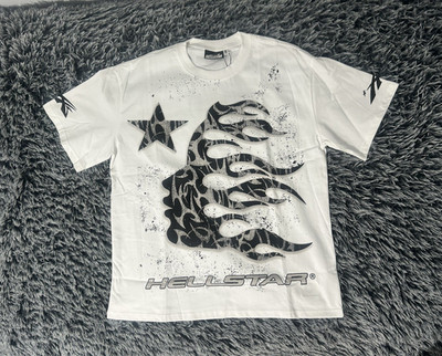Hellstar Path to Paradise Graphic Print Cotton Jersey Men's T-Shirt White L