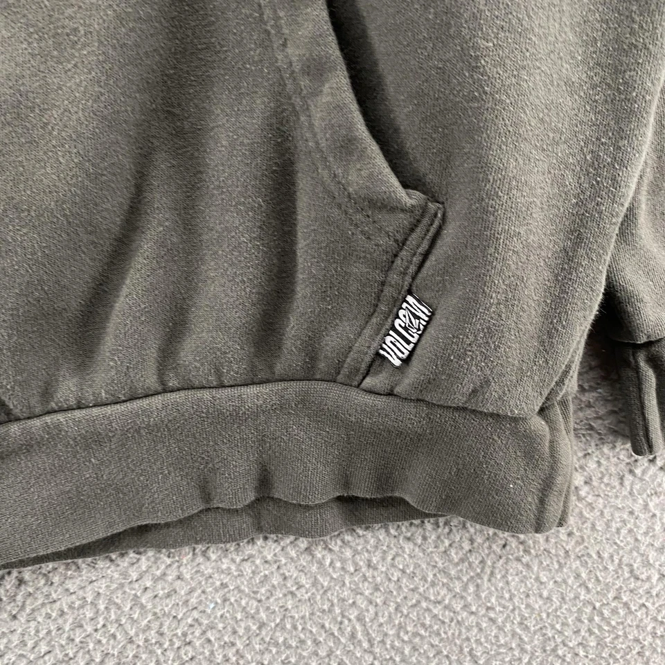 VINTAGE Volcom Hoodie Men XL Gray Full Zip Sweatshirt Skater Streetwear Y2K 00s - Image 4 of 4
