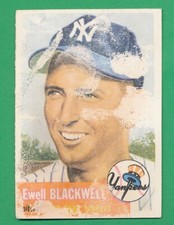 BIZARRE FINGERPRINT ERROR 1953 TOPPS #31 EWELL BLACKWELL UNALTERED READ! *TPHLC