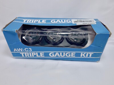 Equus 6200 2'' Volt AW-C3 Triple Gauge Kit, Black