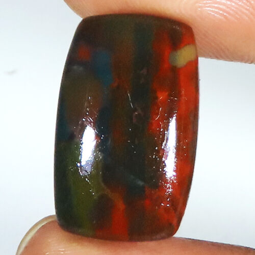 12.40 Cts Natural Bloodstone Cushion Cabochon Loose Gemstone 12x20x4 mm GQ-125 - Picture 1 of 6