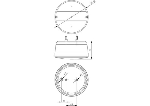 2x Luce Posteriore con Lampeggiatore Trattore Camion Rimorchio-Auto Fanale Tondo - Picture 11 of 11