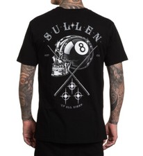 Sullen Tragic Eightball Skull Black Premium T Shirt UK M-3XL UK No Duty