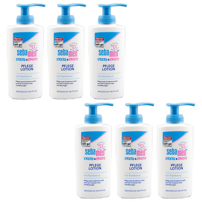 sebamed PFLEGE LOTION mit Spender 6 x 200 ml -mit Panthenol - Baby & Kind
