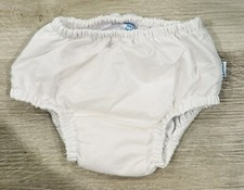 i Play. Baby Resuable Snap Swim Diaper White 12 months 18-22 lbs