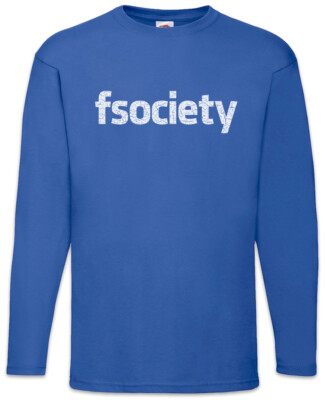 fsociety Langarm T-Shirt Computer Scientist Mr. Nerd Admin Robot Hacker Logo