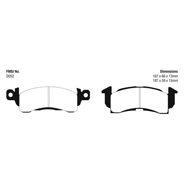 Pastillas de freno delanteras EBC DP41145R Yellowstuff para Buick LeSabre 1970-1979 Foto 4 de 4