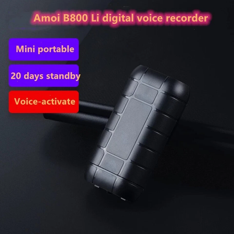 500 Hrs Mini Spy Voice Activated Recorder Digital Audio Magnetic 64GB MP3 Player - Image 2 of 4