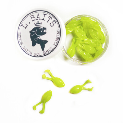 LBAITS L.BAITS FROG 1.5'' Soft Handmade Scent Salty Jig Rockfish Lure #110