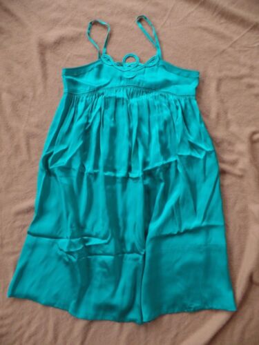 Nuevo Vestido SEE BY CHLOE Verde Seda Sin Mangas Babydoll Talla 2 - Imagen 3 de 6