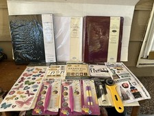 Large Lot Of Mostly NEW Scrapbooking Stickers,Albums,Refill Pages Tools