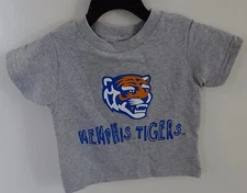 NWT TWO FEET AHEAD gray with MEMPHIS TIGERS logo short sleeve T-shirt,size 2T,4T