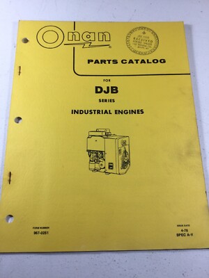 Onan DJB Series Engines Parts Manual