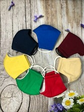 Lot of 5 Kids Face Masks with nose guards and pocket for filter insert