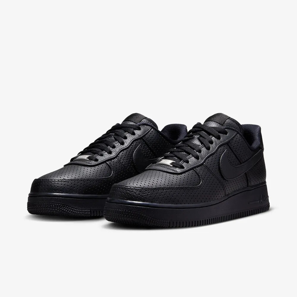 New Nike Air Force 1 Low Perforated SP Shoes - Triple Black