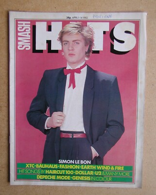Smash Hits. April 1-14, 1982. Simon Le Bon, Bauhaus, Depeche Mode, XTC etc