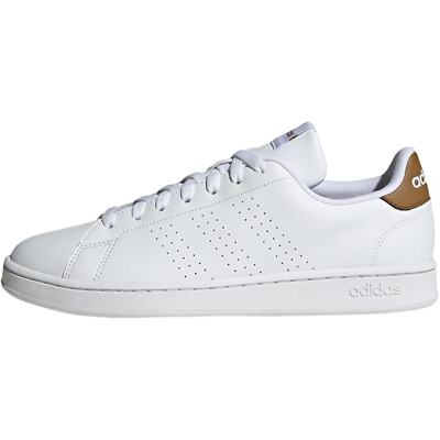 Adidas Advantage White Sneakers Copper Metallic Size 8 GW4845 Cloudfoam 