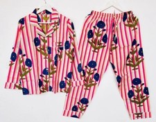 Indian 100 Cotton Floral Print PJ Set Bridesmaid Pajama Set Women Nightwear Suit