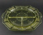 Hocking Glass PRINCESS Topaz Set 2 Grill Plates