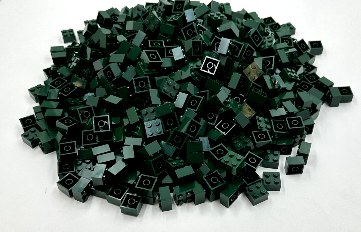 LEGO Pack of 100x New Dark Green Brick 2 x 2 BULK BRICKS | eBay