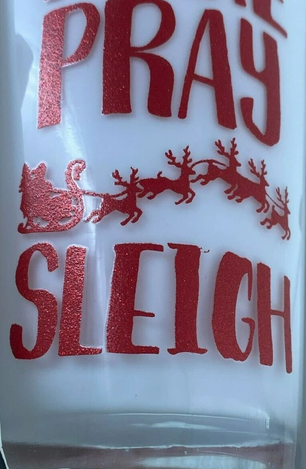 Bebe Coctelera Navidad Vidrio Martini Mezclador WAKE REZAR TRINEO 25 OZ Foto 4 de 4