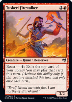 MTG-4x-Near Mint, English-Tuskeri Firewalker - Foil-Kaldheim