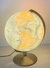 Vintage Replogle Globe - Light Up World Vision Series 12" Diameter Made in USA