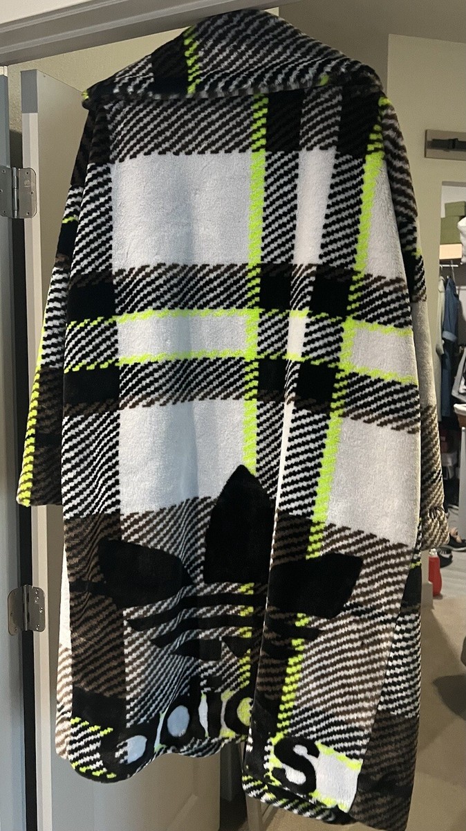 adidas Ivy Park Halls of Ivy Plaid Faux Fur Jacket (All adidas Ivy Park Halls of Ivy Plaid Faux Fur Jacket (All