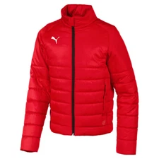 PUMA Liga Padded Full Zip Jacket Youth Boys Red Casual Athletic Outerwear 655625