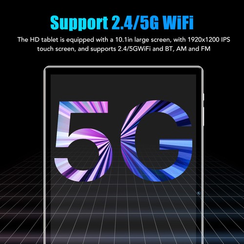 10.1in Tablet 2.4G 5G 5800mAh Rechargeable 8GB RAM 256GB ROM Gaming Tablet - Picture 12 of 12