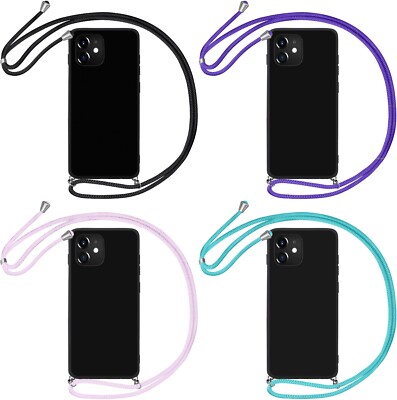 Hülle mit Band Honor 200 Smart Magic 7 Lite Silikon Case schwarz Handykette
