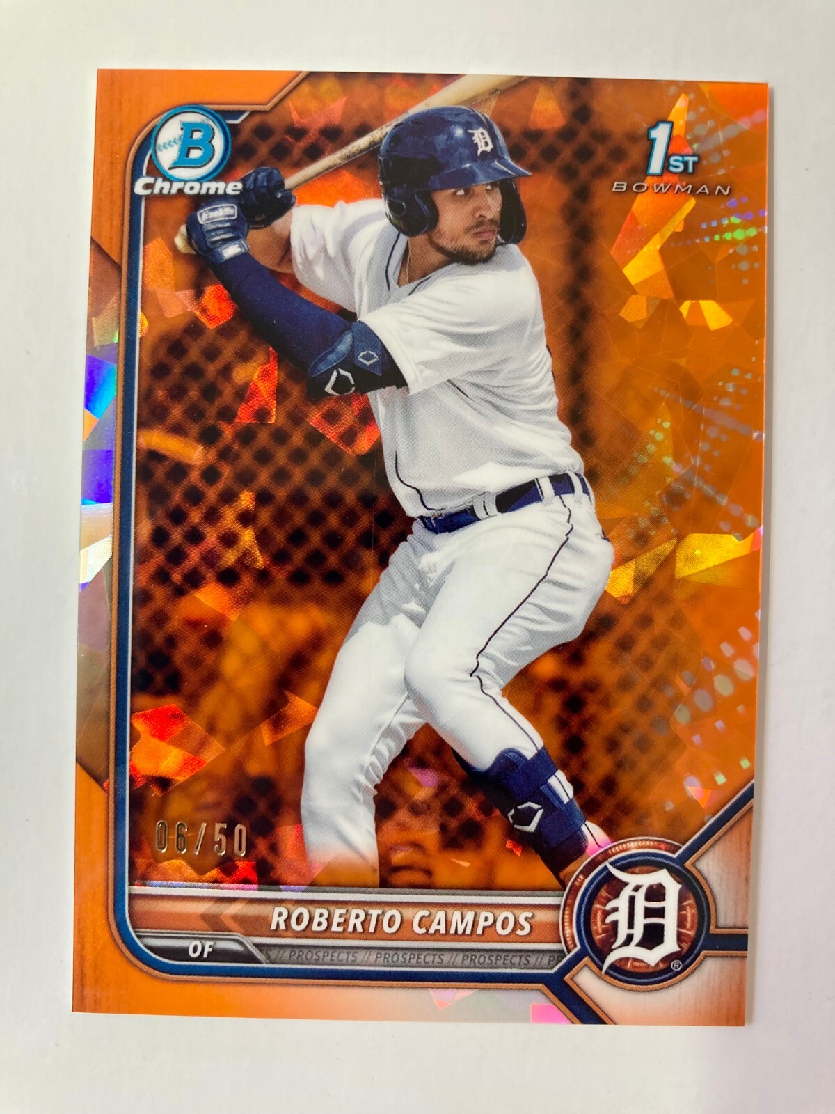 Roberto Campos 1st Orange #/50 2022 Bowman Chrome Sapphire Edition #BCP-14