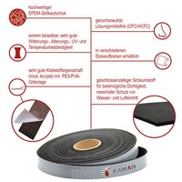 1 X Zellkautschuk Band Selbstklebend Moosgummi Epdm - 5M Rolle - 30Mm X 4Mm