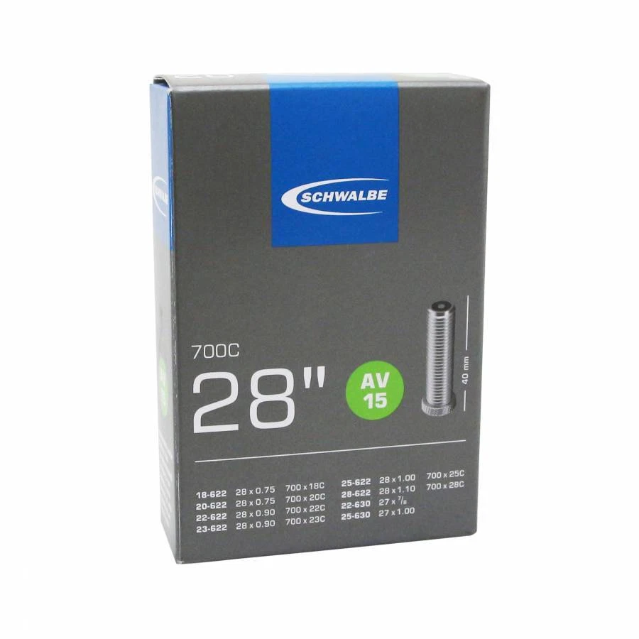 Chambre a air velo 700 x 18-25 schwalbe valve standard tout alu (av15) - Photo 1/1