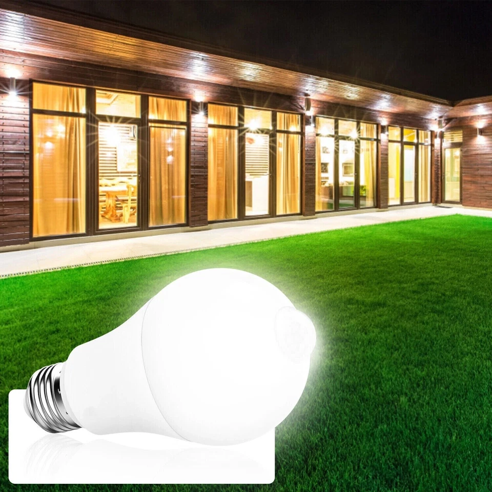 4PK Motion Sensor Lamp Bulb 5W 9W 12W 15W LED Light Bulb E27E26 Automatic On/Off - Image 4 of 4