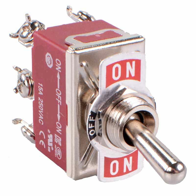3pdt Toggle Switch On-Off-On DPDT Toggle Switch - 250V 15A, Screw ...