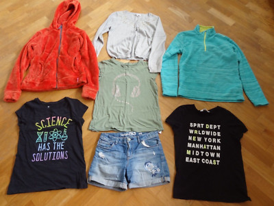 Mädchen Bekleidungspaket 13-14 Jahre 7 Artikel Decathlon, Gap 3xtops, Shorts, Sparkly Silver