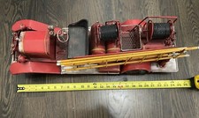 Vintage Fire Truck-La France, Handcrafted Tin Metal, 2 Ft Length