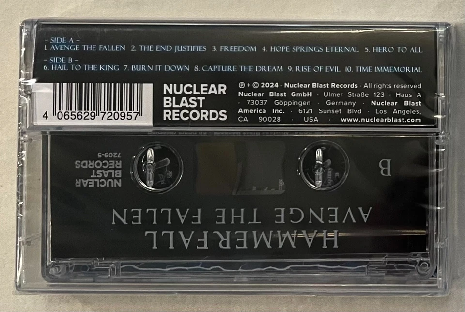 HammerFall - Avenge The Fallen (Limited Edition Clear Cassette - NEW) NBR 7209-5 Foto 2 de 3