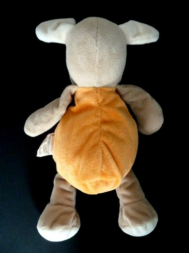 *. KUSCHELTIER PLÜSCH DOUKIDOU HUND orange ecru weiß süßer Kidou Stern 27 cm NEU* - Bild 3 von 6